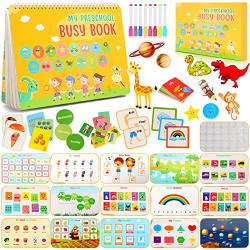 Busy Book for Toddlers,Montessori Busy Book 30 Themes Preschool Learning Activity Binder Book Toddler Activity Book for Autism Sensory,Special Needs,Preschool Educational Toys for Kids