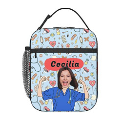 Custom Lunch Bag Box for Girls Boys Personalized Lunch Box with Photo Text Customized Large Capacity Cooler Bag for Family Friends Gift