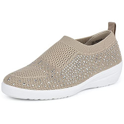 JENN ARDOR Women's Lightweight Shoes Breathable Casual Walking Orthopedic Slip On Walking Shoes