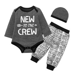 Newborn Infant Outfit Baby Boy Summer Print Tops Pajamas Long Sleeve Playwear Pants Camo Romper Clothes Set Toddler Bodysuit