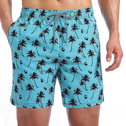 Biwisy Mens Funny Swim Trunks with Mesh Lining Swimwear Quick Dry Bathing Suits
