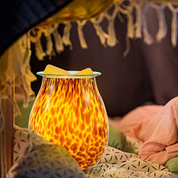 PALANCHY Wax Melt Warmer Glass Oil Burner Electric Candle Wax Warmer Burner Melter Fragrance Warmer for Home Office Bedroom Aromatherapy Gift & Decor (B-Milk Coffee)