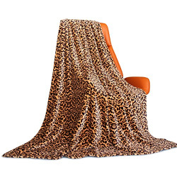 Cheetah Blanket, Fleece Leopard Print Blanket Brown Bed Leopard Throws Soft Couch Sofa Cozy Warm Throw Blankets and Throws Plush Gift for Daughter Mom, Bedroom Decor 50x60 inch