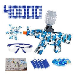 Splatter Ball Gun Gel Blaster: Splat Ball Gun with 40000 Non-Toxic,Eco-Friendly, Biodegradable Water Beads, Gel Ball Toy for Outdoor Activities Shooting Game Ages 12+