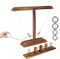 EunHo Ring Toss Game for Adults and Kids, Pre-Installed Handheld Board Games with Shot Ladder Makes a Great Gift for Tabletop Games Home Party Bars
