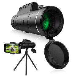 40X60 Monocular-Telescope for Smartphone High Powered Monocular for Adults with Low Night Vision HD Monocular Scope for Bird Watching Hunting Hiking Concert Travelling