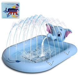 GAGERTOWN Splash Pad Sprinkler for Kids 68 , Backyard Inflatable Sprinkler Pool for Toddlers, Outside Splash Mat, Water Wading Toys for Boy Children Girl Dogs