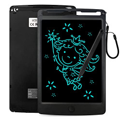 Richgv LCD Writing Tablet for Kids, 8.5 Inch Doodle Board Erasable Drawing Tablet Writing Pad Drawing Pad with Lanyard, Educational Learning Toys Girls Boys Gifts for 3 4 5 6 7 Year Old (Black)