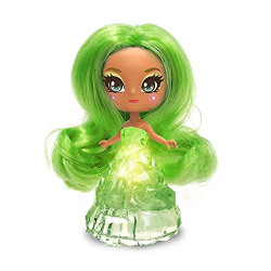 Crystalina Dolls - Aventurine Girls Collectible Toys with Color Changing LED Dress and Amulet Necklace