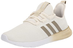 adidas Women's Cloudfoam Pure 2.0 Running Shoe, Off White/Orbit Green/Sandy Beige Metallic, 7