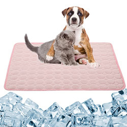Dog Cooling Mat Large Cooling Pad Summer Pet Bed for Dogs Cats Kennel Pad Breathable Pet Self Cooling Blanket Dog Crate Sleep Mat Machine Washable