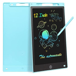Dmqsfig Kids Toys 12 Inch Writing Tablet, Colorful LCD Doodle Boards Drawing Tablet, Learning Art Creation Toys, Gifts for Kids Boys and Girls(Blue)