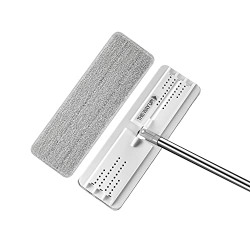 JOYMOOP Flat Mop Pad, Microfiber Mop pad, Washable Pads, Mop Replacement Pads, Refill 1 Pack - Grey
