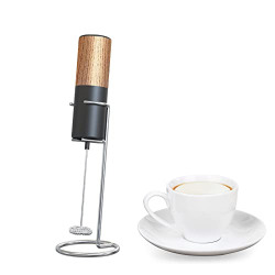 Milk Frother for Coffee, Handheld Foam Maker for Hot Chocolate, Electric Stainless Steel Whisk Drink Mixer, AA Battery Operated, Mini Blender Foamer for Lattes, Cappuccino,Matcha(Battery Not Included)