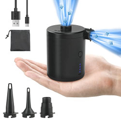 Electric Air Pump for Inflatables,Portable Air Pump,USB Rechargeable 4000mAH Battery,Electric Air Pump,Quick-Inflate/Deflate Air Pump for Swimming Ring/Pool Toys/Air Cushion/Air Bed/Vacuum Storage Bag