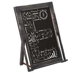 BECTSBEFF 15 X 10.5 Tabletop Chalkboard Signs, Small Wall-Mounted Magnetic Chalkboard, Weathered Black Display Board Sign, Mini Countertop Memo Board for Kitchen School Office Wedding Dcor