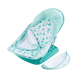 Summer Deluxe Baby Bather with Warming Wings, Green Triangle