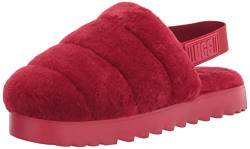 UGG Women's Super Fluff Slipper, Ribbon RED, 10