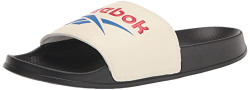 Reebok Unisex Classics Slides Sandal, Black/White/Vector Red, 9 US Men