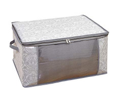 Laura Ashley Blanket Bag Almeida Closet Storage, 24 X18 X12 , Dove Grey