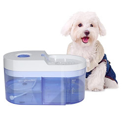 AUKL Dog Water Fountain Automatic Dog Water Bowl Dispenser with Timer Wastewater Change System, 1.8L