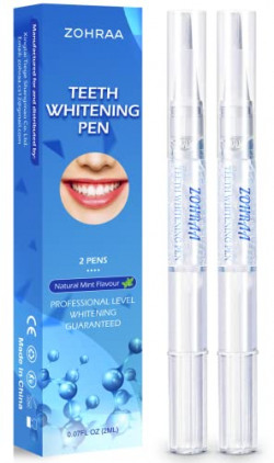 ZOHRAA Teeth Whitening Pen(2 Pens) - Effective & Painless Whitening - Perfect for Sensitive Teeth - No Sensitivity, Travel-Friendly, Natural Mint Flavor