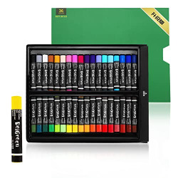 Oil Pastels-Delgreen Oil Pastels-Pastels-Oil Pastels for Kids-Oil Pastels for Artists-Oil Sticks-Professional Fine Art Painting Pastels. (Large size super soft 36 colors)