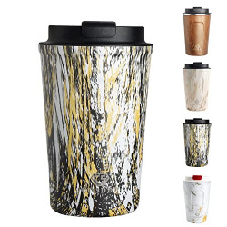 Travel Coffee Mug Spill Proof 12oz, Insulated Coffee Mug to Go, Thermo Hot Coffee Tumbler, Reusable Coffee Travel Mug with Seal Lid, Vacuum Stainless Steel Coffee Cups for Hot/Ice Coffee Tea