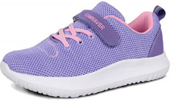 Toddler Girls Shoes Boys Athletic Shoes Baby Kids Slip On Sneakers Lightweight Breathable Strap Tennis Shoes for Young Teen Spring School Uniform Purple Size 4 M US Toddler Kid