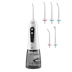 ByDiffer Cordless Water Flosser Teeth Cleaner, Professional Dental Oral Irrigator for Braces, 5 Modes and 5 Jet Tips, IPX7 Waterproof, 300ML Detachable Water Tank for Home Travel