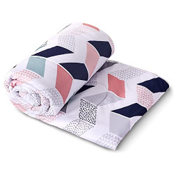 Monbix Bedding Comforter, Soft, All Season, Cozy, Breathable, Machine Washable, Pattern, Printed, Geometric, Twin