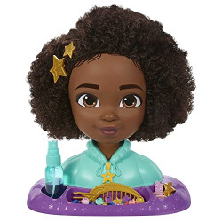 Karmas World Styling Head Doll (12-in), 30+ Piece Set with Hair Accessories Like Clips, Beads, Spray Bottle, Extensions, and More