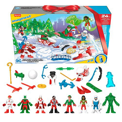 Fisher-Price Imaginext DC Super Friends, Advent Calendar,, Set of 24 Preschool Toys for Pretend Play Ages 3 Year and up