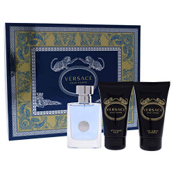 Versace Pour Homme by Versace for Men - 3 Pc Gift Set 1.7oz EDT Spray, 1.7oz Hair & Body Shampoo, 1.7oz After Shave Balm