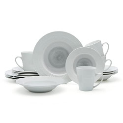 Pfaltzgraff Annie 16 Piece Dinnerware Set, Service for 4, Gray