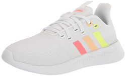 adidas Women's Puremotion Running Shoe, White/Semi Turbo/Pulse Amber, 8.5
