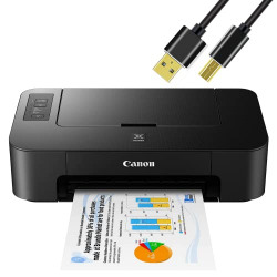 Canon Pixma Inkjet Color Printer, High Resolution Fast Speed Printing Compact Size Easy Setup and Simple Connectivity Up to 4800x1200 DPI Color Resolution, with 6 ft NeeGo Printer Cable - Black