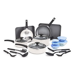 BELLA 21 Piece Cook Bake and Store Kitchen Essentials Set, White