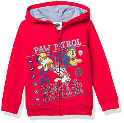 Paw Patrol Boys' Graphic Zip-up Hoodie Red