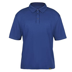 NAVISKIN Men's Golf Polo Shirt Short Sleeve Sports Polo Shirt Lightweight Workout Tennis Cotton T Shirts Slim Fit Navy Size XXL