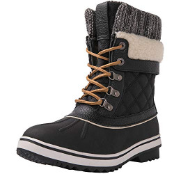 GLOBALWIN Snow Boots For Women Black Women's Winter Boots 10M