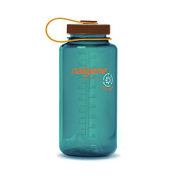 Nalgene Sustain Tritan BPA-Free Water Bottle Made with Material Derived From 50% Plastic Waste, 32 OZ, Wide Mouth, Teal