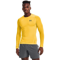 Under Armour Men's Standard HeatGear Compression Long-Sleeve T-Shirt, (790) Taxi / / Black, XX-Large