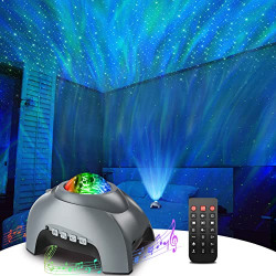 Rossetta Star Projector, Galaxy Projector for Bedroom, White Noise & Bluetooth Speaker Aurora Projector, Night Light for Kids Room, Adults Home Theater, Ceiling, Aesthetic Room Decor (Silver Gray)
