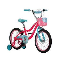 Schwinn Koen & Elm Toddler and Kids Bike, 18-Inch Wheels, Training Wheels Included, Pink