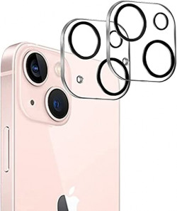 [2 Pack] for iPhone 14/14 Pro Camera Tempered Glass Protector Full Cover Shatter Scratch Proof, 2 Pack, Case Friendly - Clear