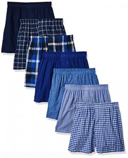 Fruit of the Loom boys Boxer Shorts Underwear, Woven - 7 Pack Assorted, Large US