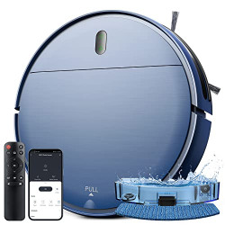 Robot Vacuum Cleaner, Robotic Vacuum and Mop Combo Compatible with Alexa/WiFi/App, Self-Charging, 230ML Water Tank for Pet Hair, Hard Floors and Low Pile Carpet (Blue)