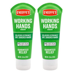 O'Keeffe's Working Hands Hand Cream, Relieves and Repairs Extremely Dry Hands, 3 oz Tube, (Pack of 2)