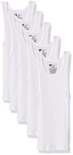 Hanes Boys' Tank, White, Medium